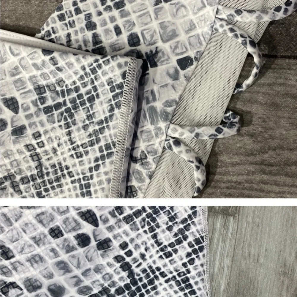 NWT Good American Python mesh side leggings - Picture 3 of 8